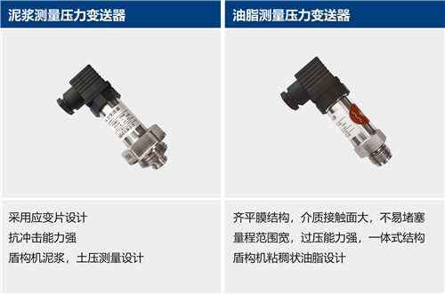 盾構(gòu)機(jī)壓力變送器 | 水箱測(cè)量壓力變送器 | 泡沫測(cè)量壓力變送器器 | 泥漿測(cè)量壓力變送器 | 油脂測(cè)量 | 泥漿測(cè)量電磁流量計(jì) | 泡沫系統(tǒng)測(cè)量電磁流量計(jì) | 氣體質(zhì)量流量計(jì) | 溫度變送器 | 泥漿測(cè)量溫度變送器等